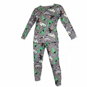 Tommy Bahama 2-Piece‎ Gray and Green Halloween Pajamas with Dinosaurs 12 Months